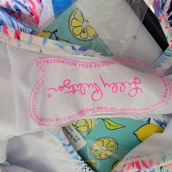 NWT Lilly Pulitzer Harbor Bottom Crew Blue Tint Sea To Shining Sea Size 10 - Picture 6 of 6